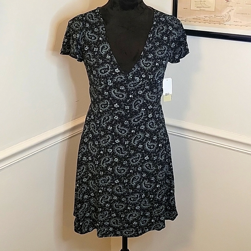 Dress Black Floral‎ BP. Womens XXS